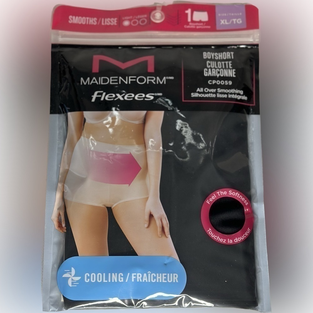 Women’s six XL Maidenform Flexees Boy Short Shapewear Black